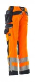 Pantaloni reflectorizanti de lucru portocaliu bleumarin inchis