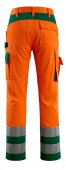 Pantaloni reflectorizanti de lucru portocaliu verde