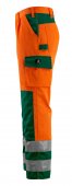 Pantaloni reflectorizanti de lucru portocaliu verde