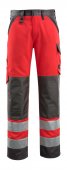 Pantaloni reflectorizanti de lucru rosu antracit inchis