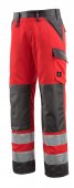 Pantaloni reflectorizanti de lucru rosu antracit inchis