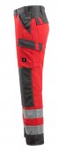 Pantaloni reflectorizanti de lucru rosu antracit inchis