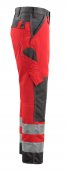 Pantaloni reflectorizanti de lucru rosu antracit inchis