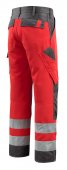 Pantaloni reflectorizanti de lucru rosu antracit inchis
