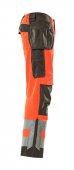 Pantaloni reflectorizanti de lucru rosu antracit inchis