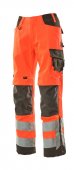 Pantaloni reflectorizanti de lucru rosu antracit inchis