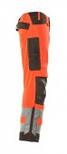 Pantaloni reflectorizanti de lucru rosu antracit inchis