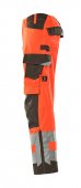 Pantaloni reflectorizanti de lucru rosu antracit inchis