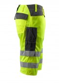 Pantaloni reflectorizanti trei sferturi galben antracit inchis