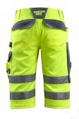 Pantaloni reflectorizanti trei sferturi galben bleumarin inchis