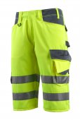 Pantaloni reflectorizanti trei sferturi galben bleumarin inchis