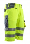 Pantaloni reflectorizanti trei sferturi galben bleumarin inchis