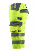 Pantaloni reflectorizanti trei sferturi galben bleumarin inchis