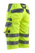 Pantaloni reflectorizanti trei sferturi galben bleumarin inchis