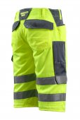 Pantaloni reflectorizanti trei sferturi galben bleumarin inchis