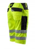Pantaloni reflectorizanti trei sferturi galben negru