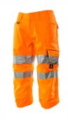 Pantaloni reflectorizanti trei sferturi portocaliu