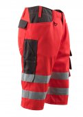 Pantaloni reflectorizanti trei sferturi rosu antracit inchis