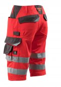 Pantaloni reflectorizanti trei sferturi rosu antracit inchis
