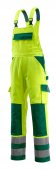 Salopeta galben reflectorizant - verde, clasa 2