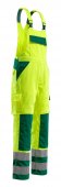 Salopeta galben reflectorizant - verde, clasa 2