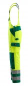 Salopeta galben reflectorizant - verde, clasa 2