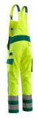 Salopeta galben reflectorizant - verde, clasa 2