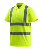 Tricou polo cu nasturi galben reflectorizant