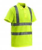 Tricou polo cu nasturi galben reflectorizant