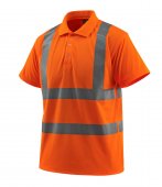 Tricou polo cu nasturi portocaliu reflectorizant