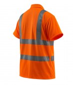 Tricou polo cu nasturi portocaliu reflectorizant