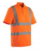 Tricou polo cu nasturi portocaliu reflectorizant