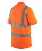 Tricou polo cu nasturi portocaliu reflectorizant