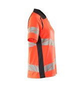 Tricou polo rosu reflectorizant dama 