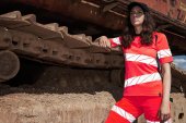 Tricou rosu reflectorizant dama 
